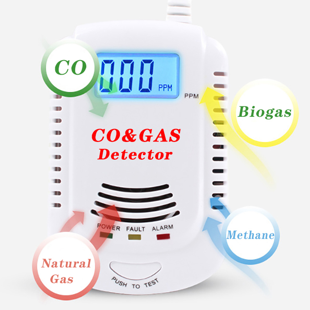 Home Security Gadgets - 2 in 1 Gas Detector, Plug-in