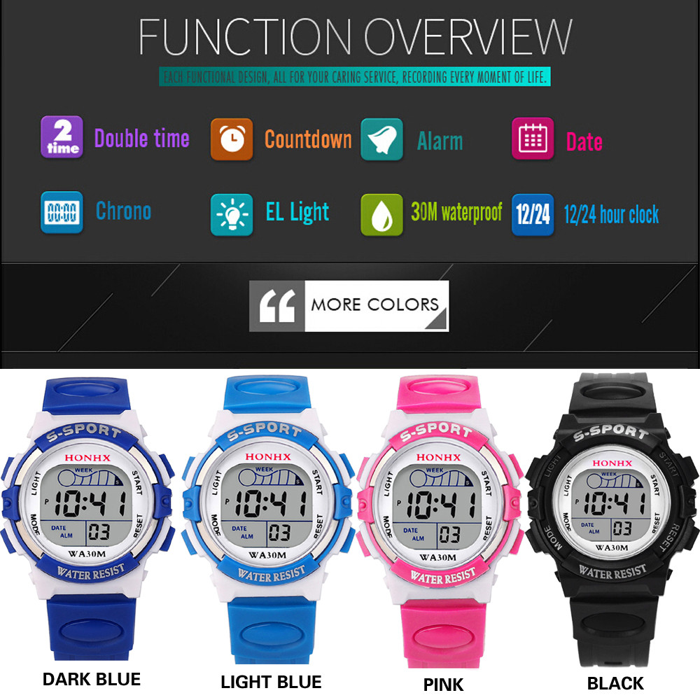 Home Security Electronics - Children'S Electronic Sports Watch Colorful Luminous