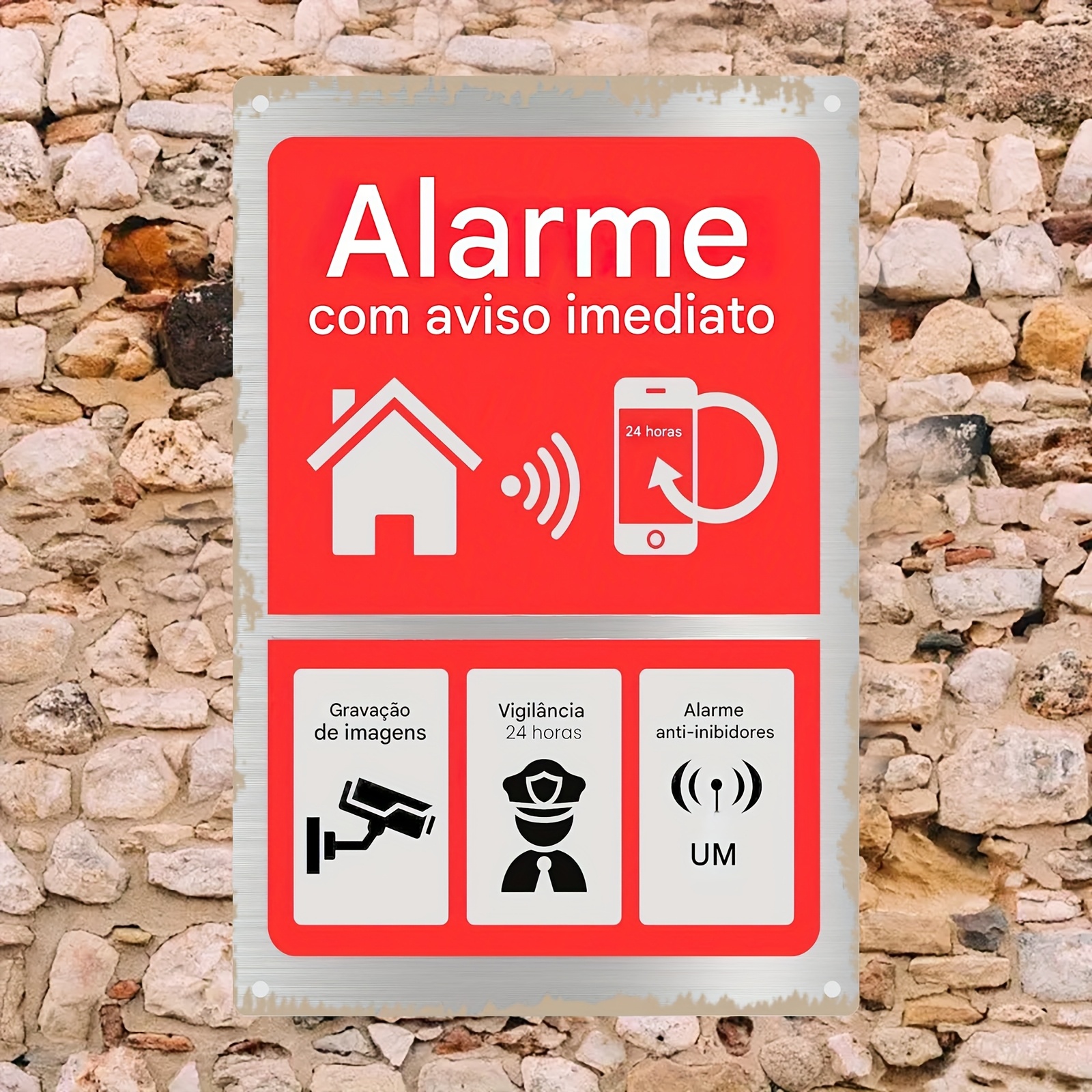 Home Security Cameras - Vintage Security Camera Alarm Sign -