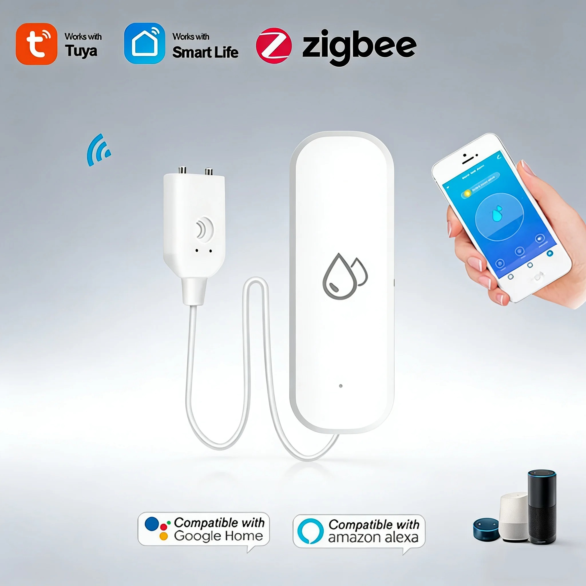 Home Security System - Smart Home Zigbee Water Leak Detector