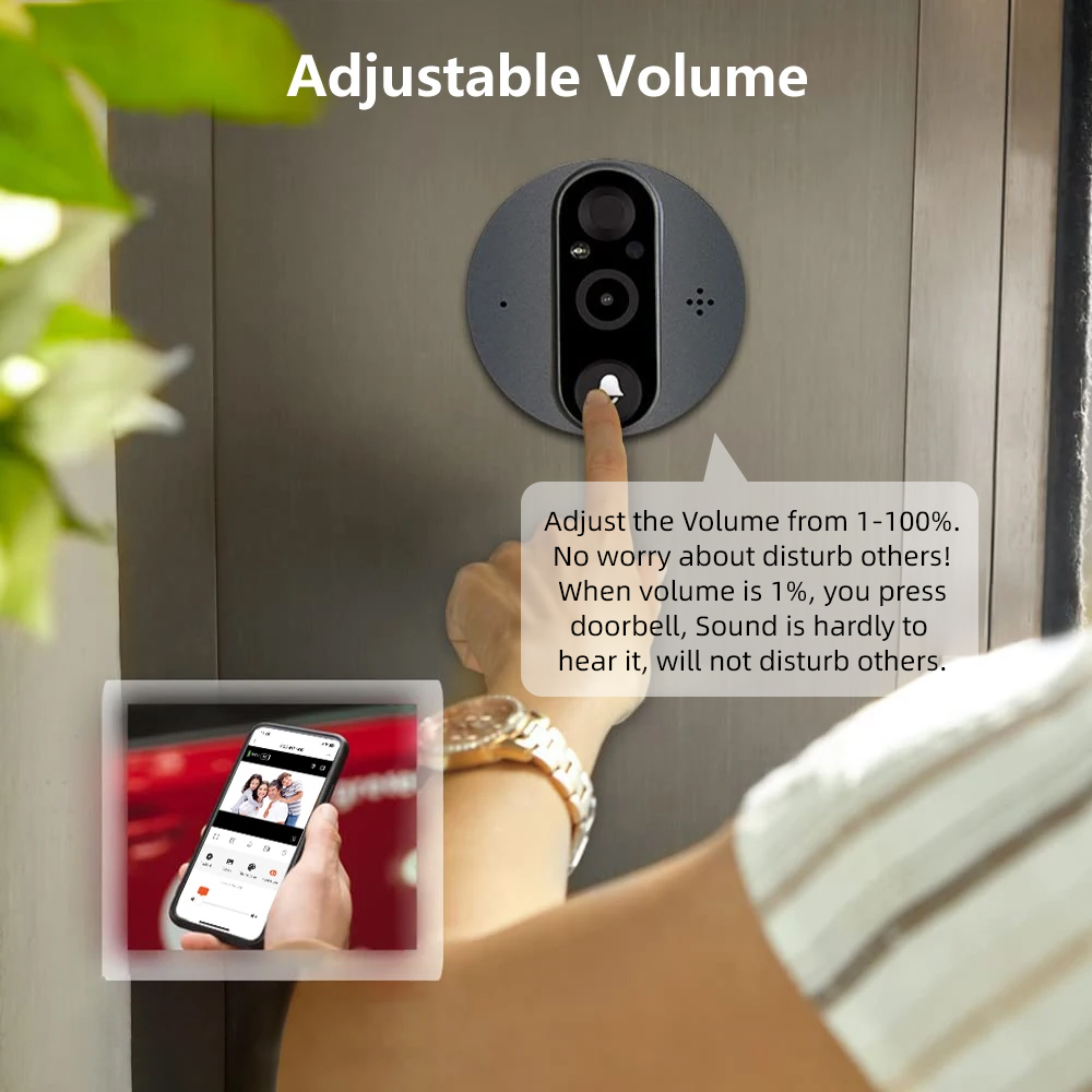 3MP WiFi Smart Tuya Peephole 5 - Home Security For Apartments recensione e prezzo