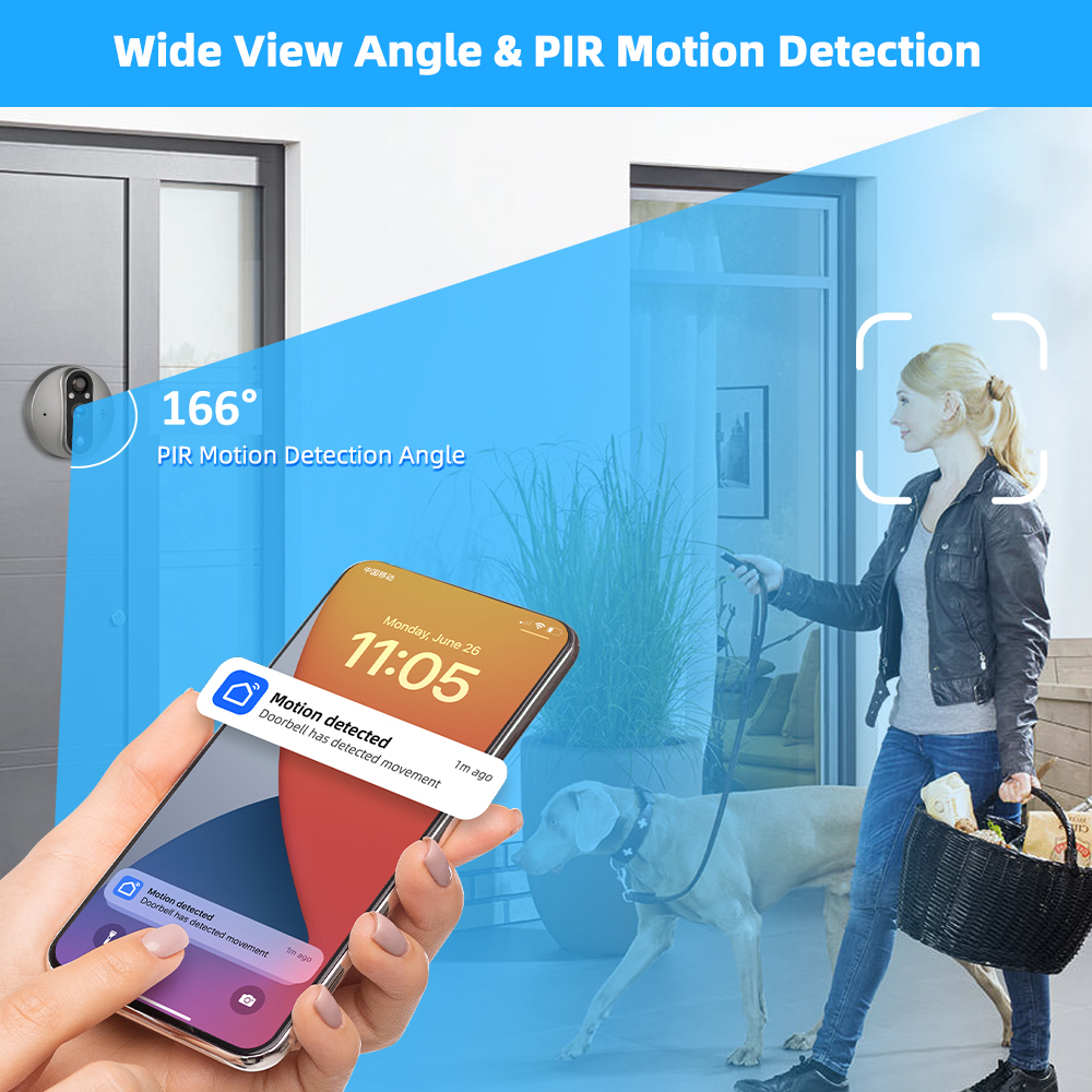 3MP WiFi Smart Tuya Peephole 5 - Home Security For Apartments recensione e prezzo