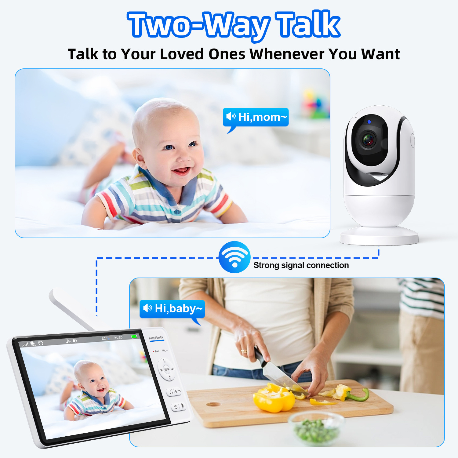 7 Inch Video Baby Monitor with - Home Security Wireless Cameras recensione e prezzo