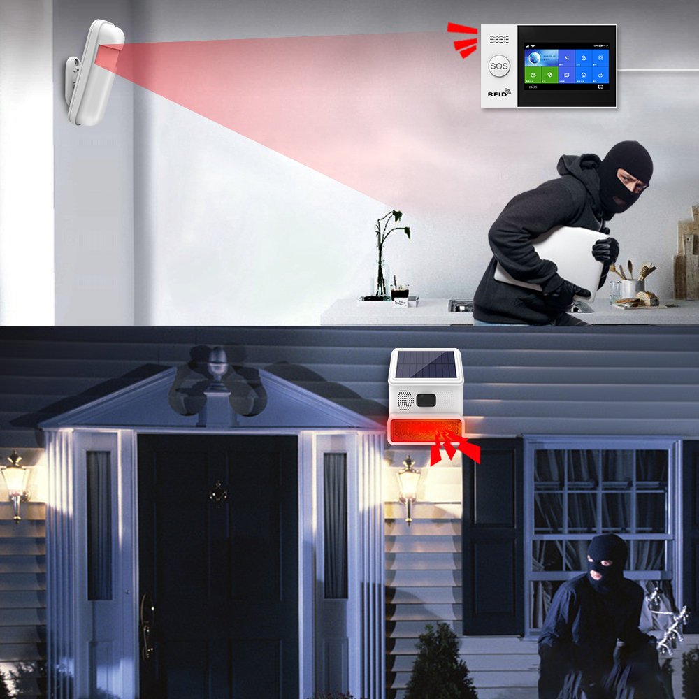 Outdoor Alarm Horn 433MHZ Wire - Home Security Lights recensione e prezzo