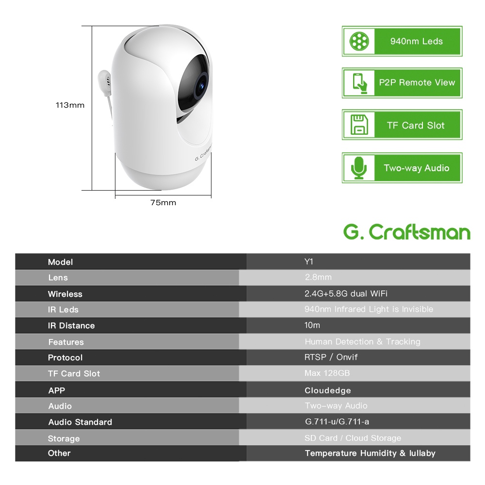 C G,Craftsman Y1 Baby Monitor, - Home Security Monitoring recensione e prezzo