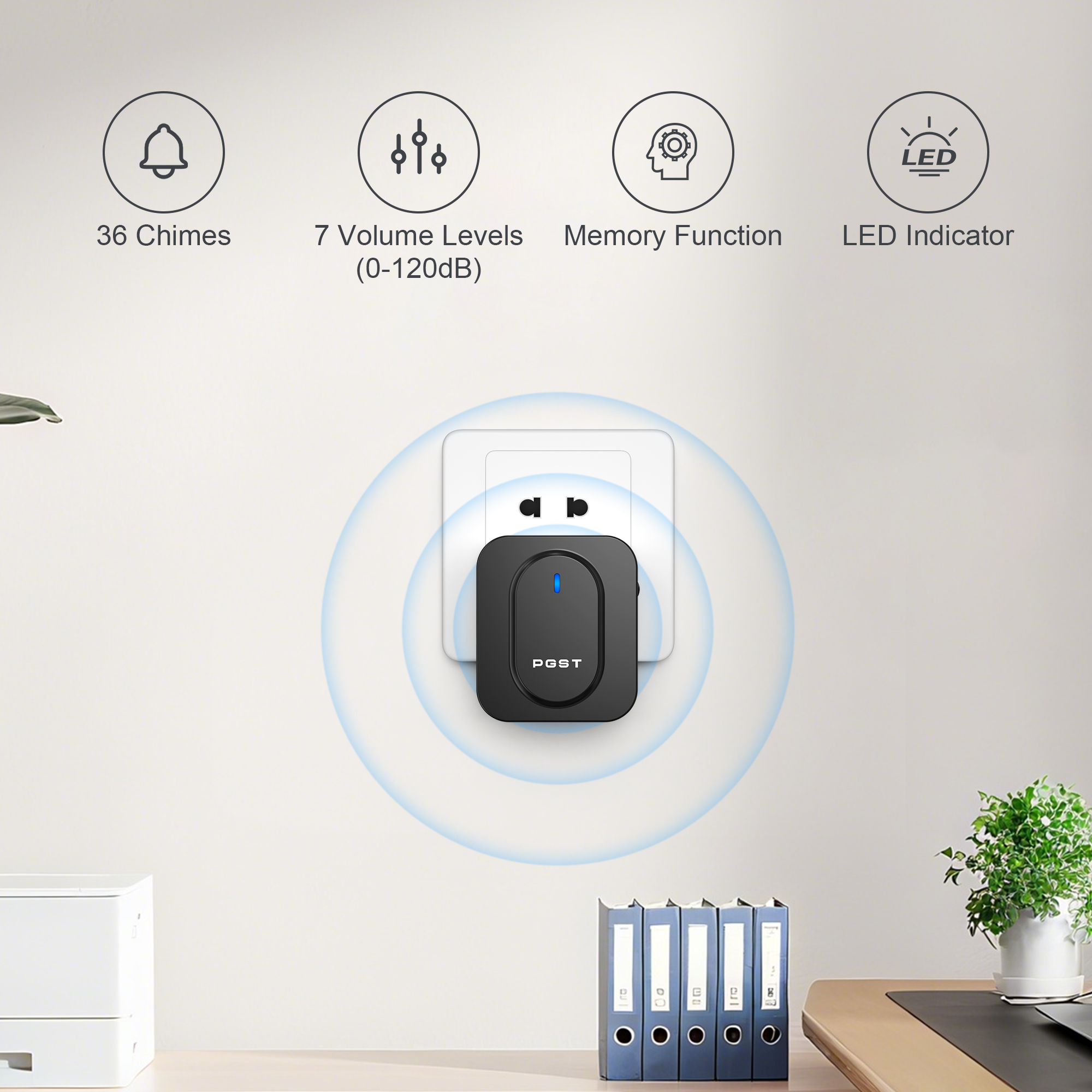 PGST Wireless Doorbell 36 Chim - Home Security Lights recensione e prezzo