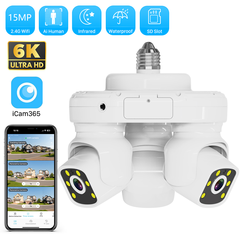 Smart 15MP Triple-Lens Bulb Se - Home Security Monitoring recensione e prezzo