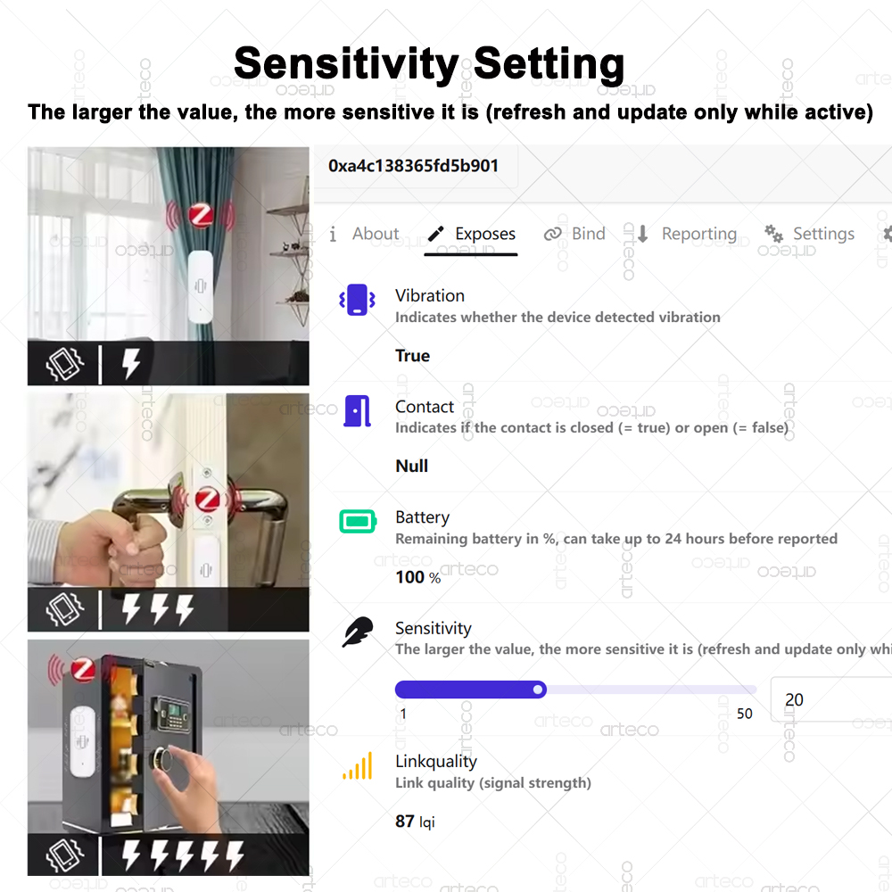ZigBee Smart Vibration Sensor  - Home Security Monitoring recensione e prezzo