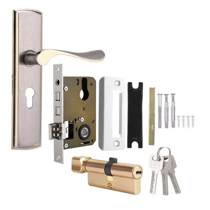 Gold Door Handle Lock Silent H - Home Security For Apartments recensione e prezzo