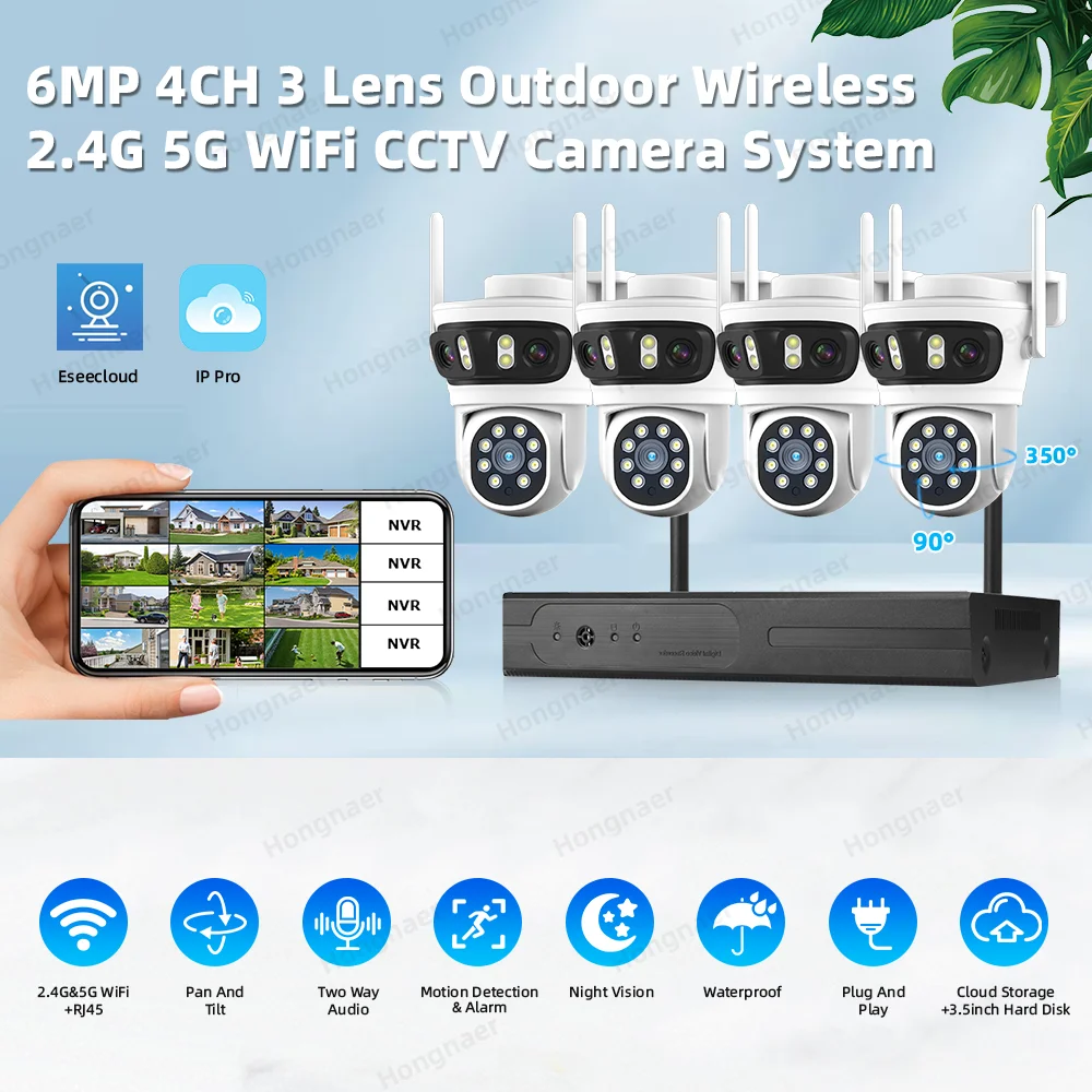 2026 Hongnaer 6MP 4CH 3 Lens 2 - Home Security And Cameras recensione e prezzo