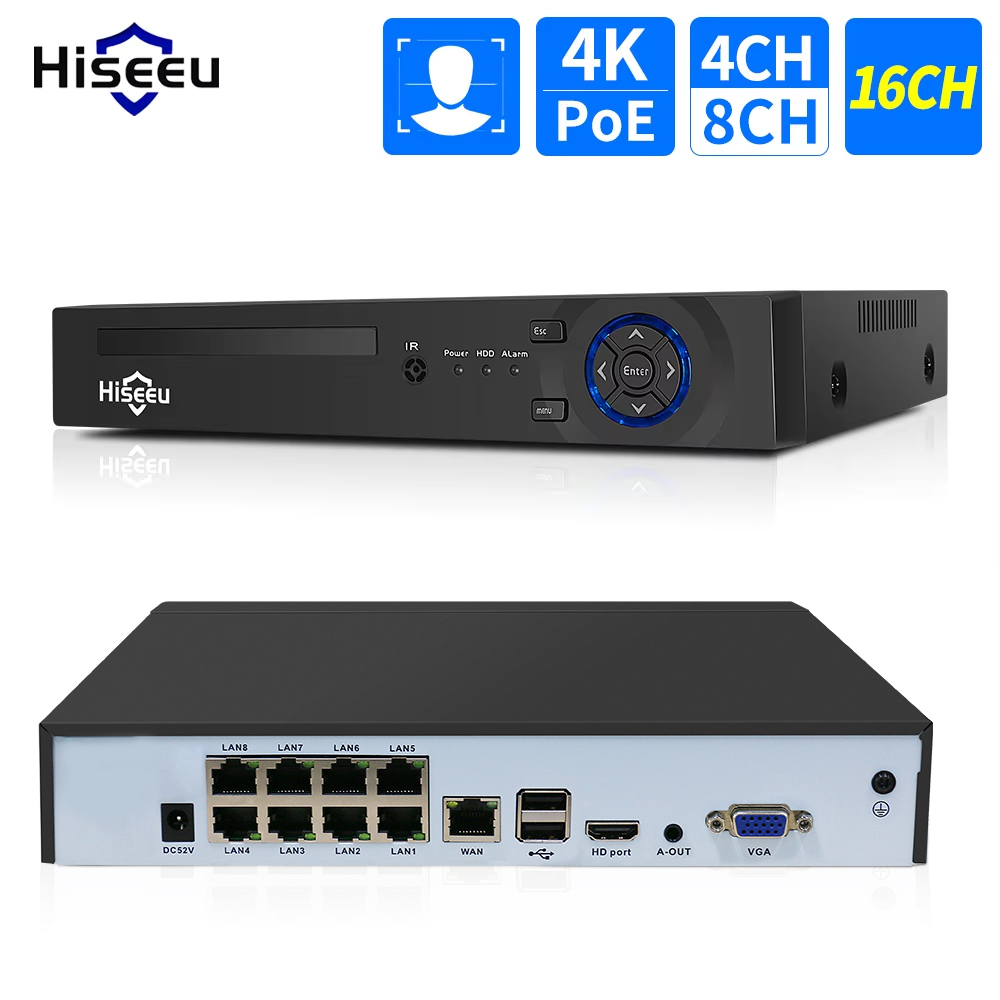 Hiseeu 4CH 10CH 16CH 4K 8MP 5M - Home Security Cameras recensione e prezzo