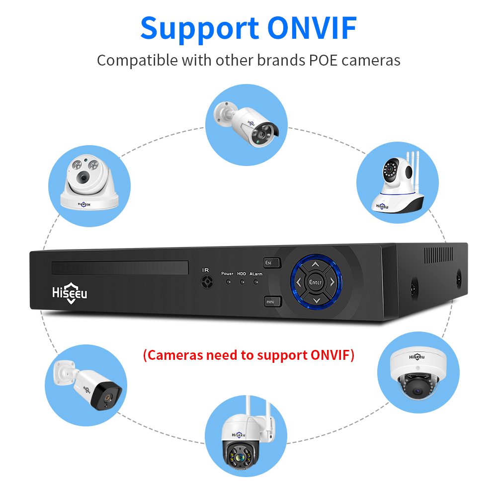 Hiseeu 4CH 10CH 16CH 4K 8MP 5M - Home Security Cameras recensione e prezzo