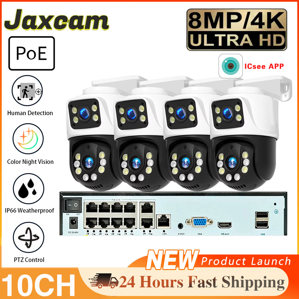 10CH POE NVR 8MP HD Human Dete - Home Security And Cameras recensione e prezzo