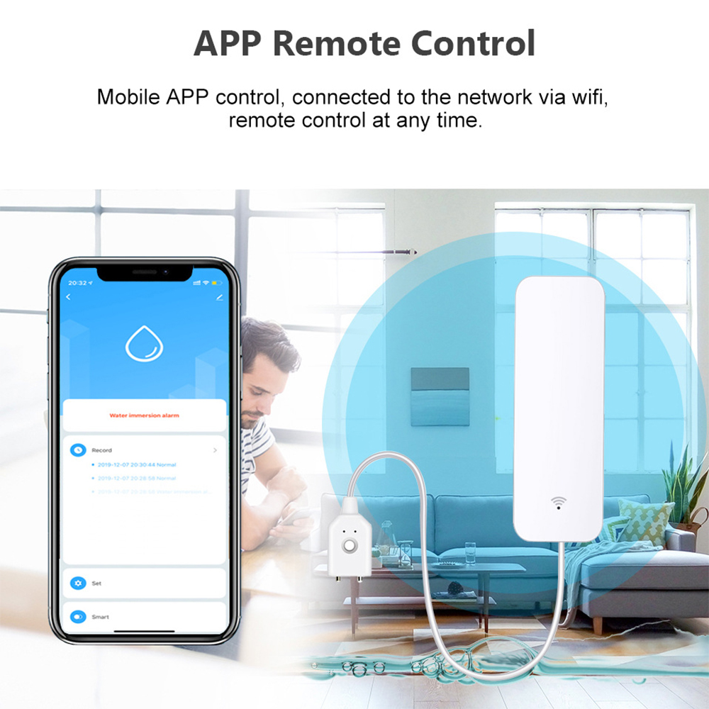 Tuya WiFi Water Leak Sensor, W - Home Security With Ai recensione e prezzo