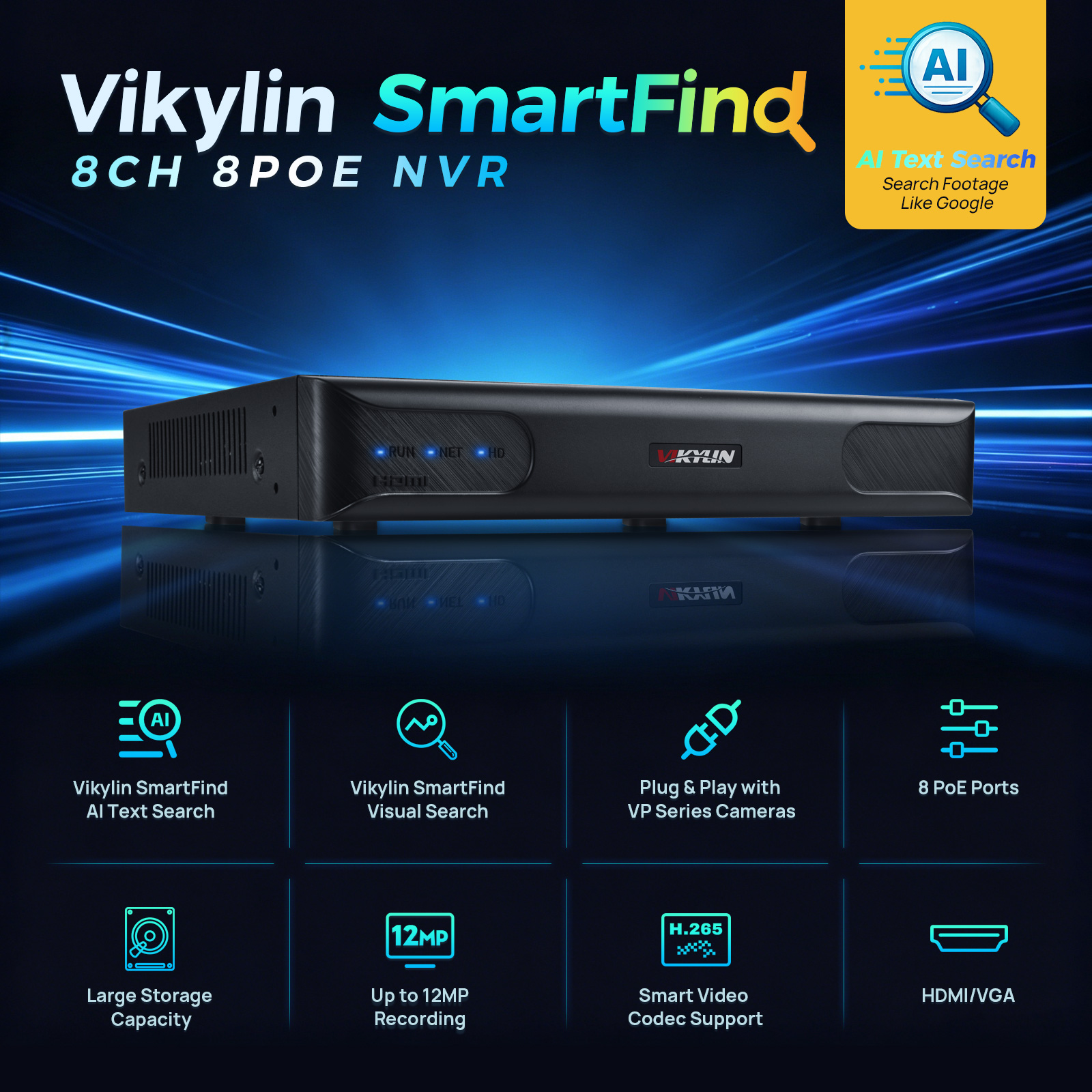 Vikylin 4K NVR UP to 12MP 8CH  - Home Security And Cameras recensione e prezzo