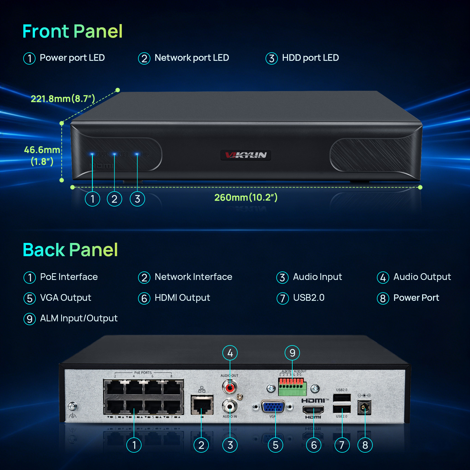 Vikylin 4K NVR UP to 12MP 8CH  - Home Security And Cameras recensione e prezzo