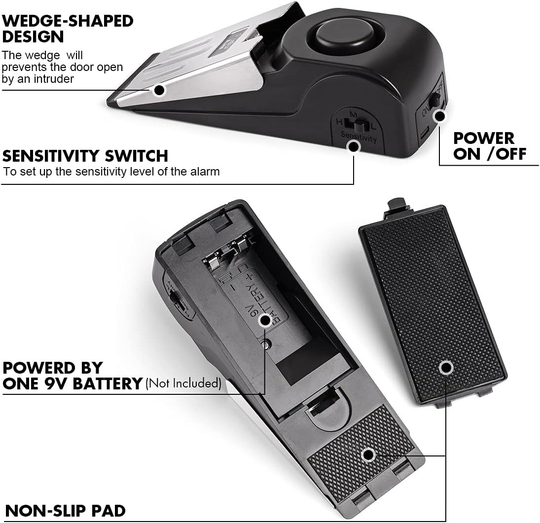 Door Stop Alarm, Door Stopper  - Home Security For Apartments recensione e prezzo