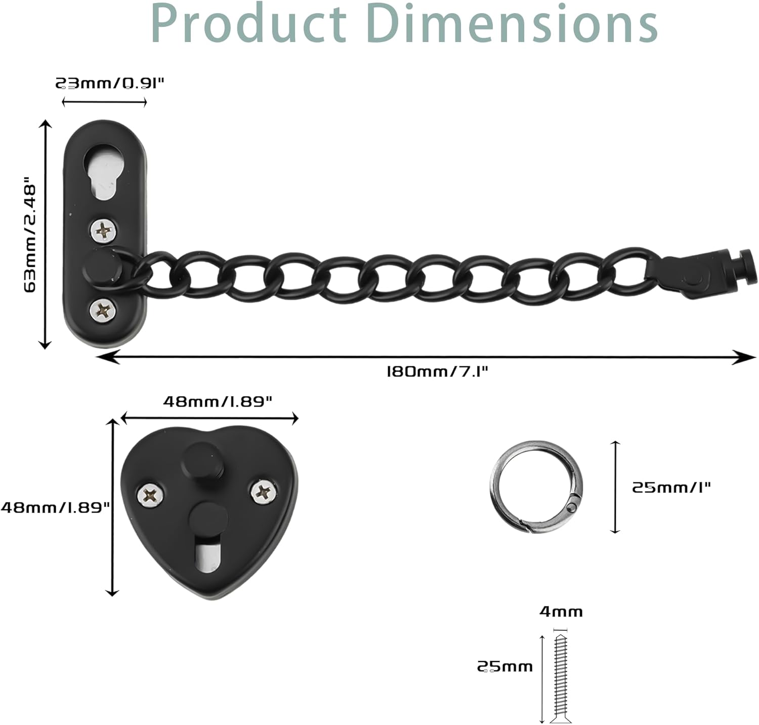 Heart-Shaped Door Chain Lock w - Home Security For Apartments recensione e prezzo