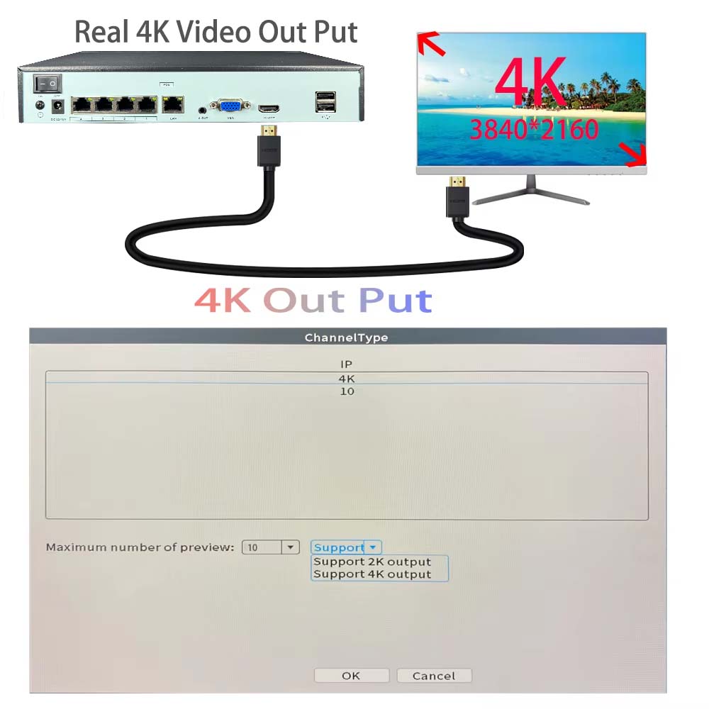 4K 10CH NVR 4/8Port POE For 8M - Home Security Cameras recensione e prezzo