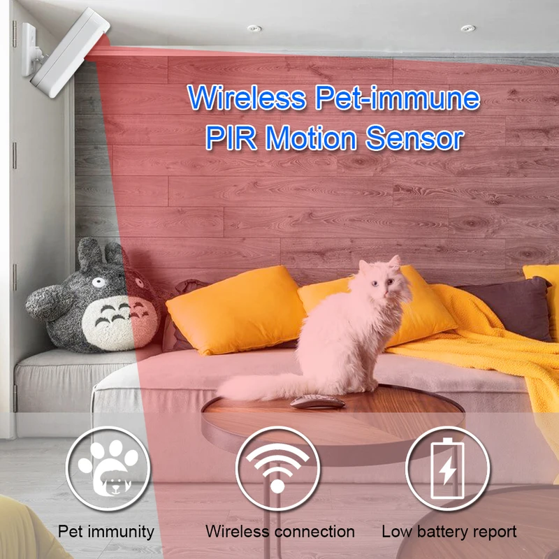White Wireless 433MHz Infrared - Pet Immune Pir Sensor recensione e prezzo