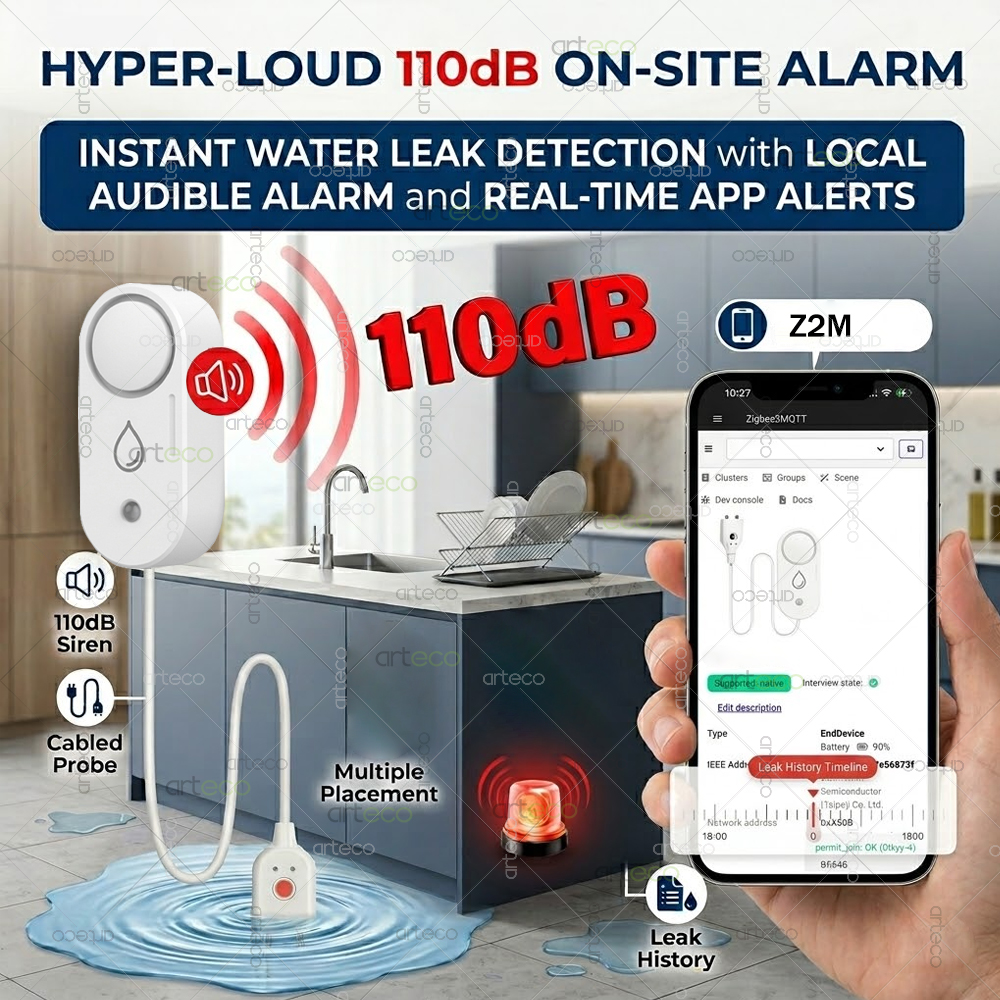 Zigbee Water Leak Detector Sma - Home Security Gadgets recensione e prezzo