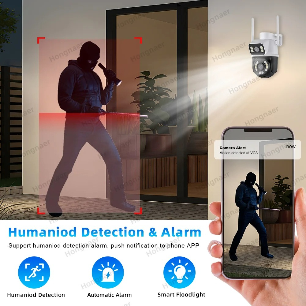 Hongnaer 6MP 4CH Dual Lens Hom - Home Security Wireless Cameras recensione e prezzo
