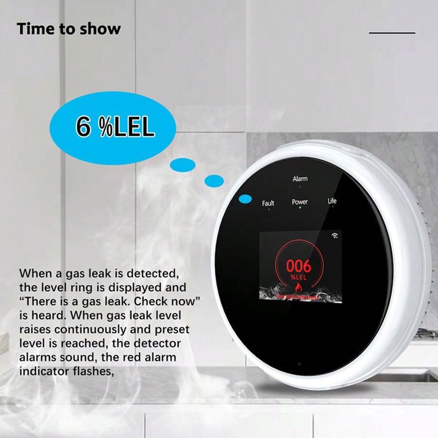 2.4G WiFi Gas Alarm Sensor Com - Home Security With Ai recensione e prezzo
