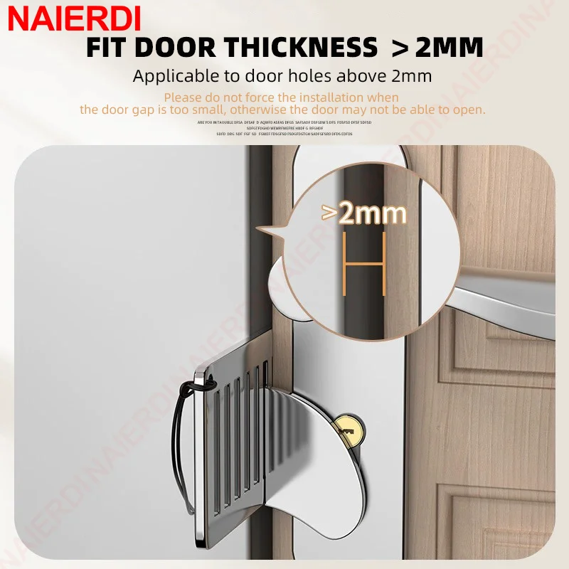 NAIERDI Stainless Steel Portab - Home Security For Apartments recensione e prezzo