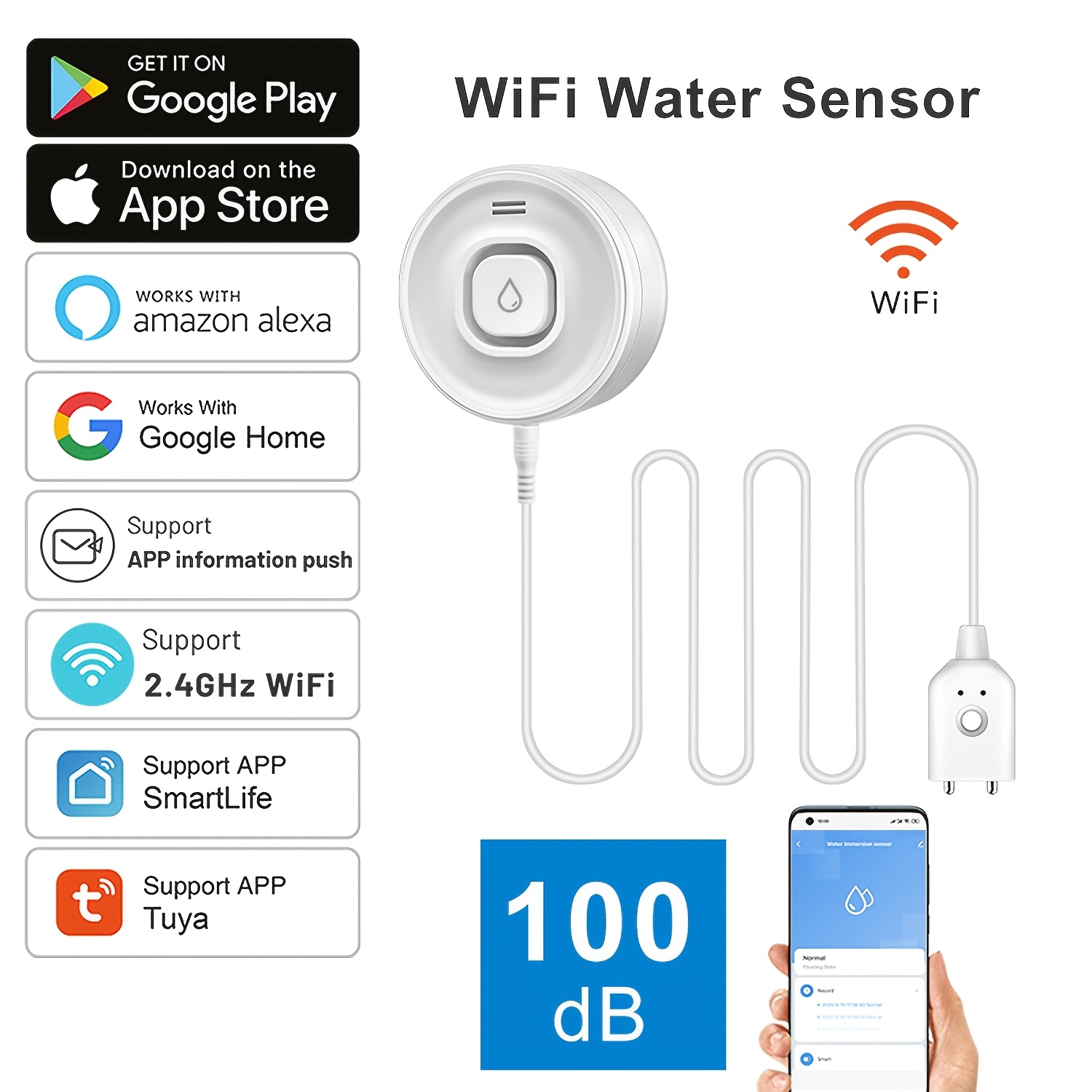 YNF Smart WiFi Water Leak Dete - Home Security Gadgets recensione e prezzo